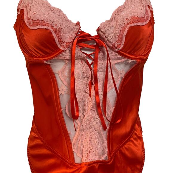 Savage X Fenty Red Goji Berry Bodysuit Womens Size S - Picture 9 of 10